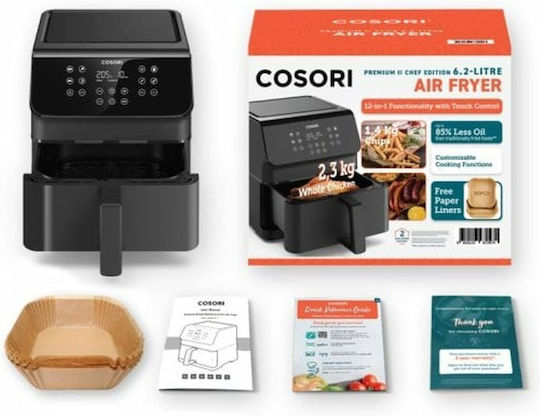 Cosori Premium II Chef Edition Air Fryer 6.2lt Μαύρο