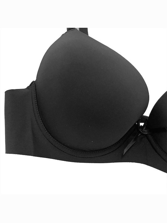 Ustyle Bra with Light Padding Underwire Black