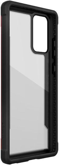X-Doria Raptic Shield Aluminum Задна корица Метал / Пластмаса Transparent / Red (Galaxy Note 20)