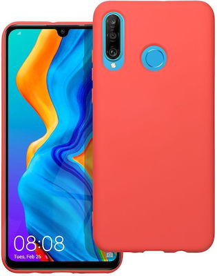 Forcell Lite Umschlag Rückseite Silikon Koralle (Huawei P30 Lite)