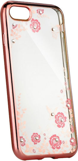 Forcell Strass Diamond Garden Back Cover Silicon Strass Rose Gold (Huawei P30)