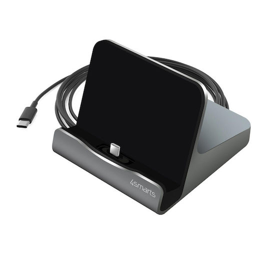 4Smarts Charging Stand and Cable USB-C 60W Power Delivery / Quick Charge 3.0 in Gray color (462261)