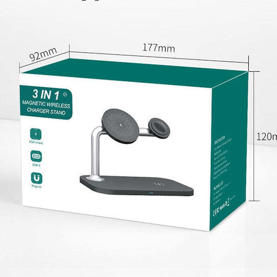 Factory Încărcător Wireless (Qi Pad) 15W Livrarea energiei / Quick Charge 3.0 Negruς (OJD-85)