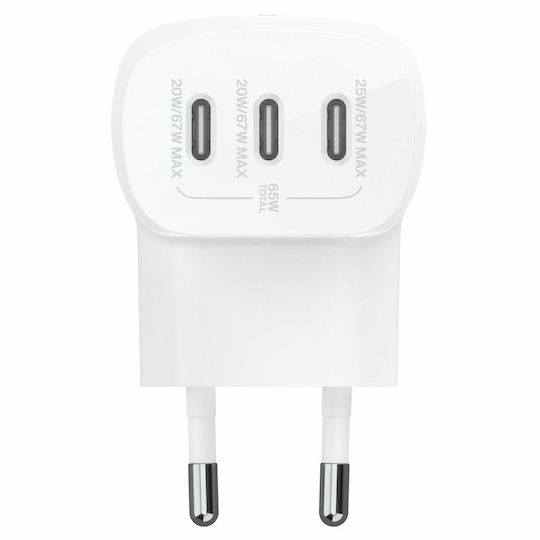 Belkin Charger Without Cable 67W Power Delivery Whites (Boost Charge)