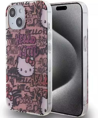 Hello Kitty Back Cover Plastic Durable Pink (iPhone 15)