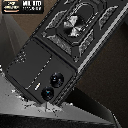 Techsuit CamShield Series Back Cover Plastic / Silicone Black (Honor 90 Lite)