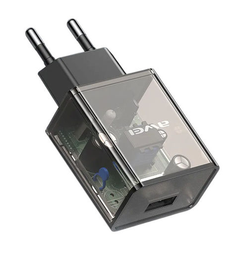 Awei с USB-A порт и кабел USB-C Прозрачен (C9T)