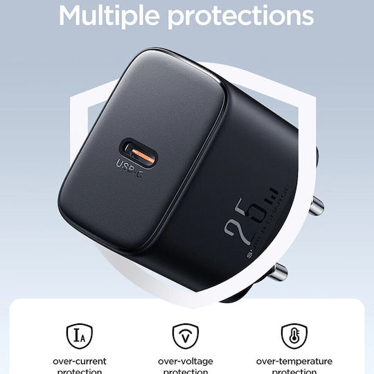 Joyroom Φορτιστής Χωρίς Καλώδιο με Θύρα USB-C 25W Power Delivery Λευκός (JR-TCF11)