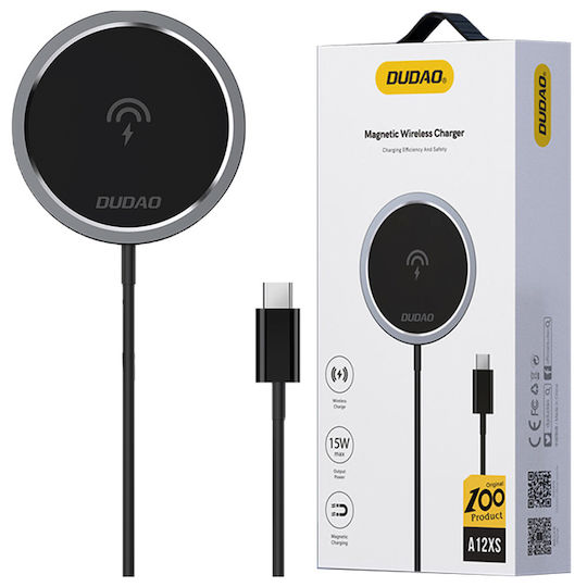 Dudao Φορτιστής Magsafe 15W Power Delivery Μαύρος (A12XS)