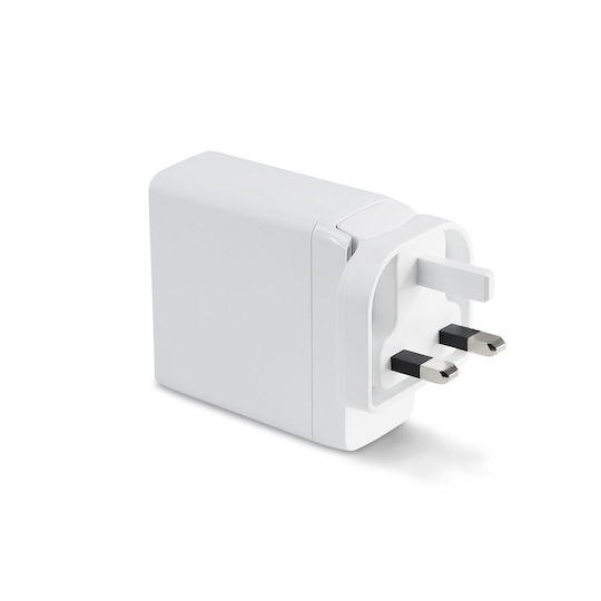 Dicota Charger Without Cable GaN with USB-A Port and 2 USB-C Ports 100W Power Delivery / Quick Charge 4+ Whites (D31983)