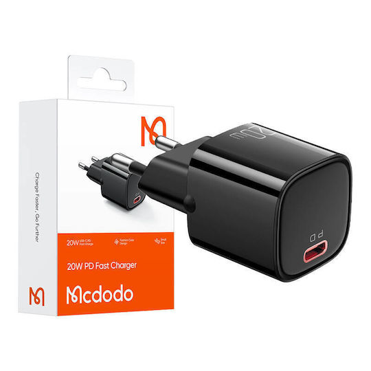 Mcdodo Φορτιστής Χωρίς Καλώδιο με Θύρα USB-C 20W Power Delivery Μαύρος (CH-4021)