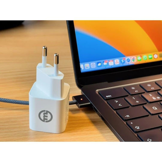 Mobile Origin Φορτιστής Χωρίς Καλώδιο GaN με Θύρα USB-C 35W Power Delivery Λευκός (Super Charger)