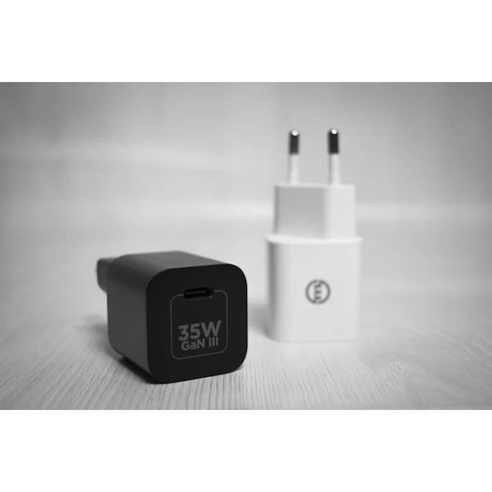 Mobile Origin Φορτιστής Χωρίς Καλώδιο GaN με Θύρα USB-C 35W Power Delivery Λευκός (Super Charger)