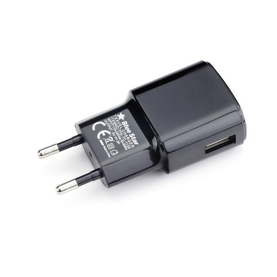 Blue Star Încărcător și Cablu micro USB Negruς (5901737207753)