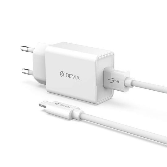 Devia Φορτιστής Χωρίς Καλώδιο με Θύρα USB-A 10W Λευκός (M4-05200A1-VDE)