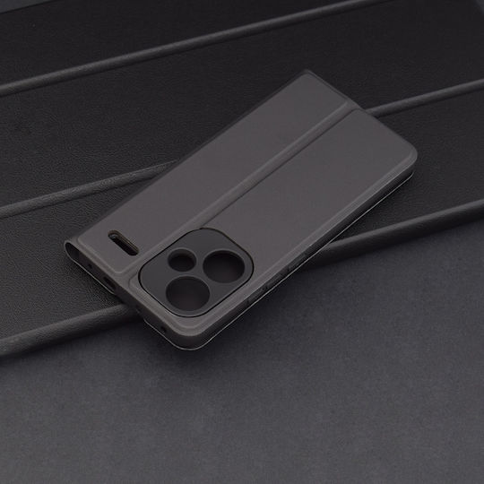 Techsuit Buchen Sie Synthetisches Leder Schwarz (Redmi Note 13 Pro+)
