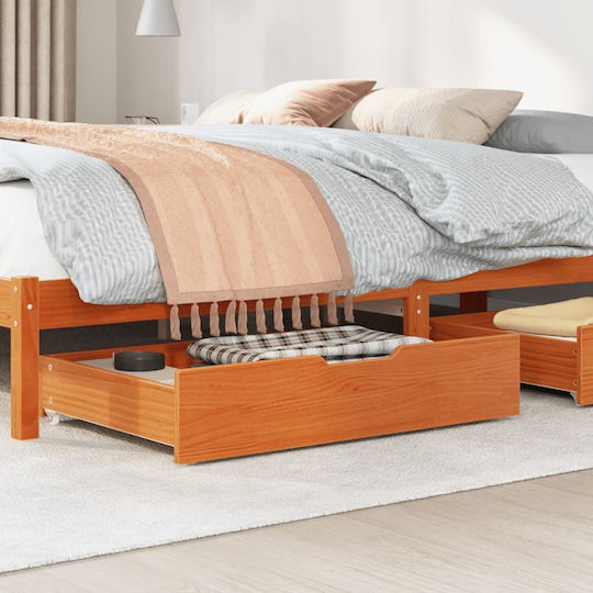 vidaXL Bed Drawer made of Wood Brown Candle 85x55x16cm 2pcs