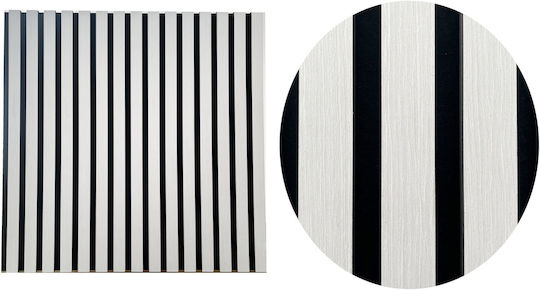 Panouri Decorative 3D De Perete Din MDF Flat Acoustic Alb 60x60cm 4 Bucăți