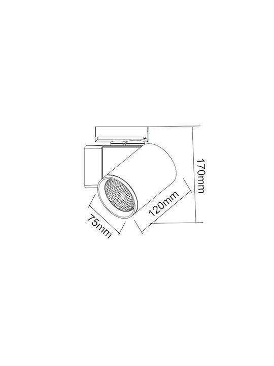 Aca Single LED Natural White Spot in White Color