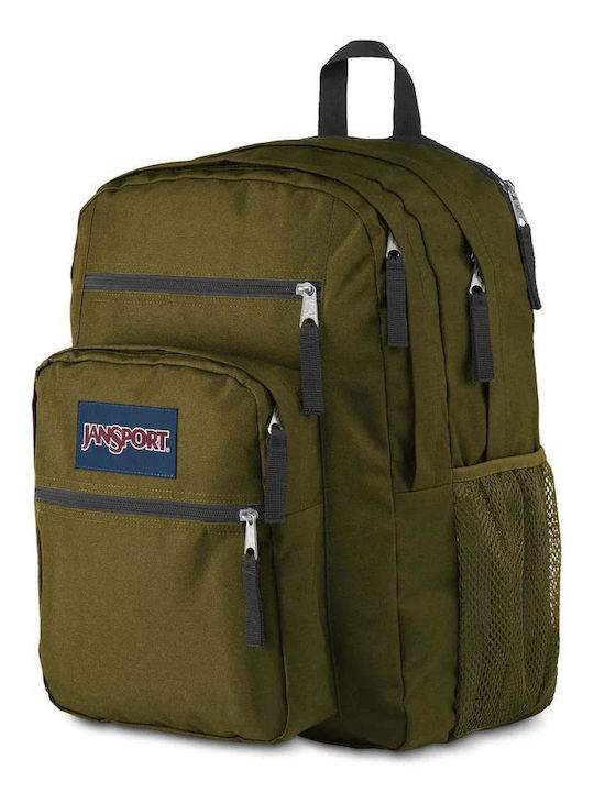 Jansport Big Student Ученическа Чанта Обратно Junior High-High School в Зелен цвят 34Литри