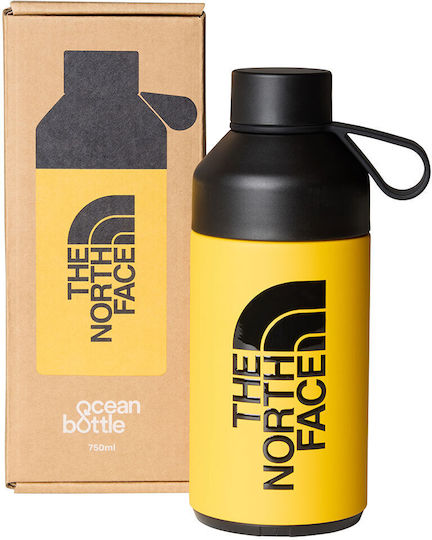The North Face Ανακυκλώσιμο Μπουκάλι Θερμός Ανοξείδωτο / Πλαστικό 750ml Κίτρινο με Λαβή