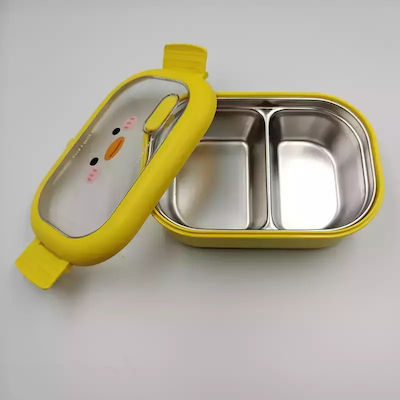 Duck Stainless Steel Kids' Food Container 1lt Yellow x x 8pcs