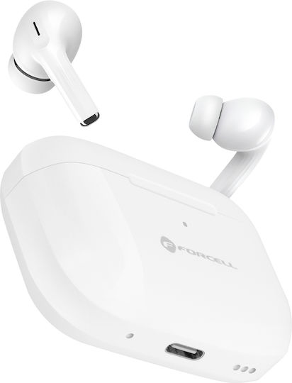 Forcell Master PRO In-ear Bluetooth Handsfree Earphones with Sweat Resistance and Charging Case White