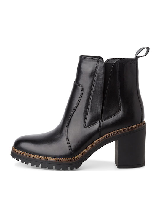 Leder Stiefeletten Damen Schwarz