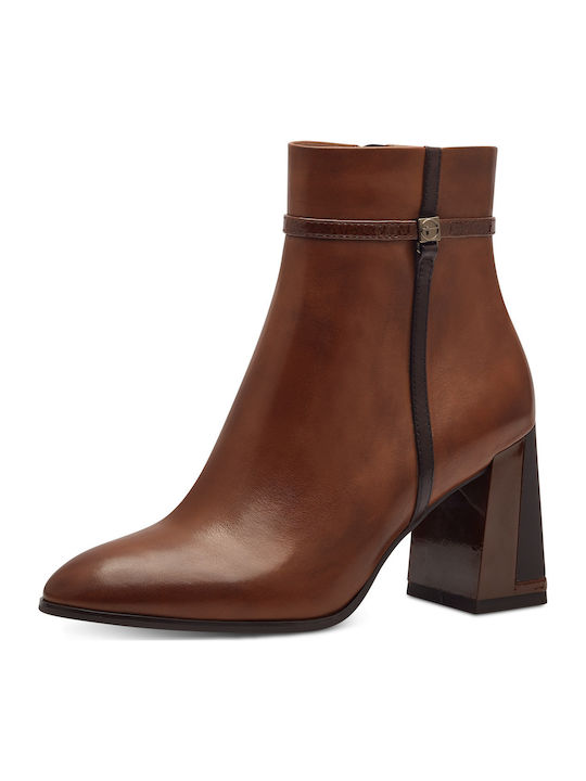 Leder Stiefeletten Damen Braun