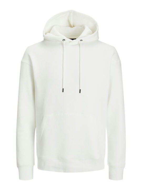 Jack & Jones Sweat Ανδρικό Φούτερ με Κουκούλα και Τσέπες Cloud Dancer