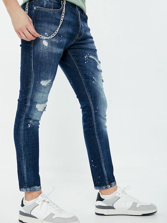 Ανδρικό Παντελόνι Τζιν Slim Fit Μπλε
