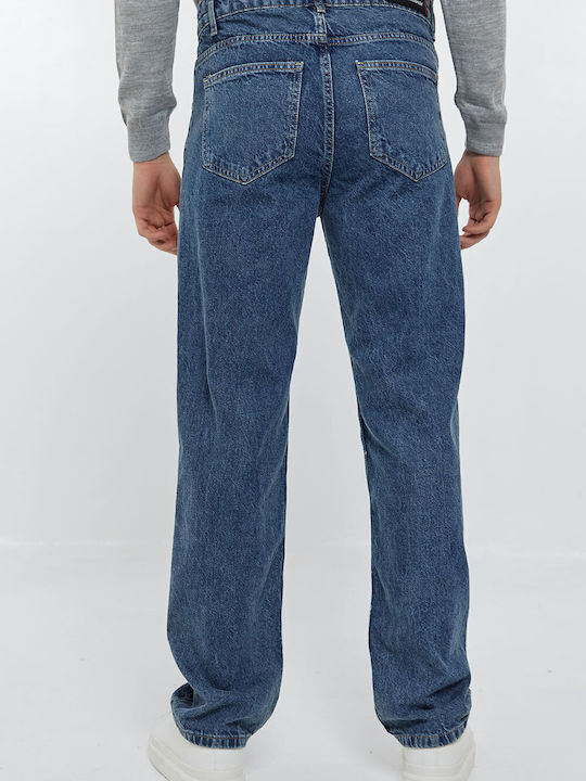 Men's Jeans Pants with Loose Fit Blue