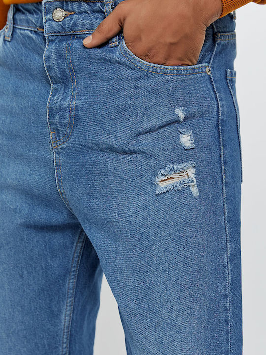 Pantaloni Jeans pentru Bărbați cu Croială Boyfriend Blue