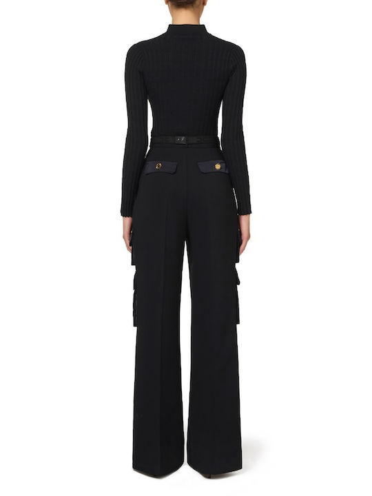 Elisabetta Franchi Women's Fabric Trousers Black