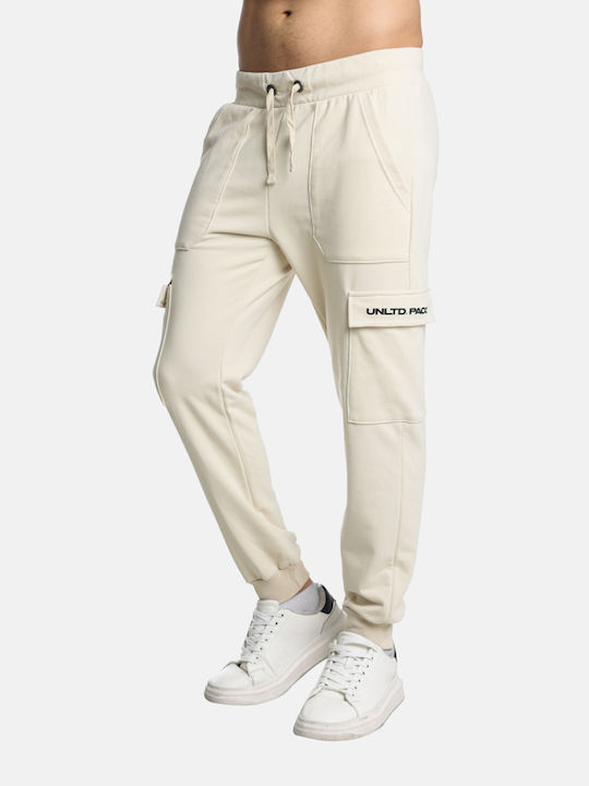 Paco & Co Men's Sweatpants with Rubber Beige