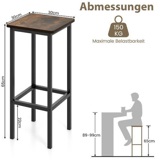 Scaune Bar Metal Maro 4buc 30x30x65buc