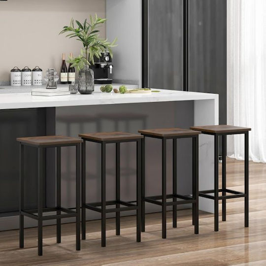 Scaune Bar Metal Maro 4buc 30x30x65buc