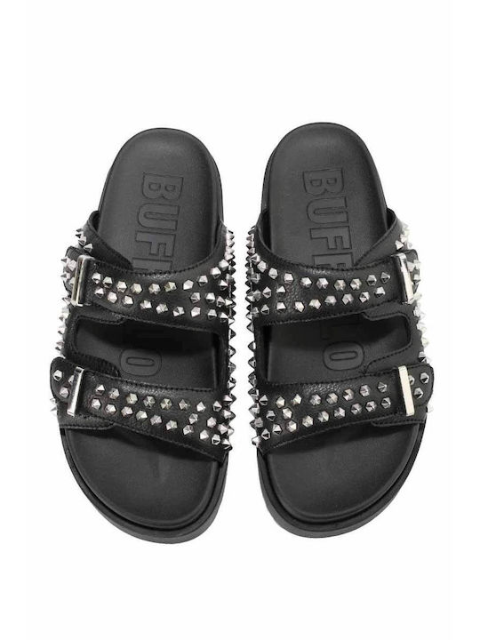 Buffalo Women's Flat Sandals in Black Color