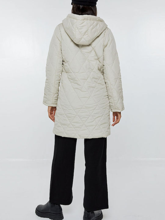 Lang Damen Puffer Jacke für Winter Green