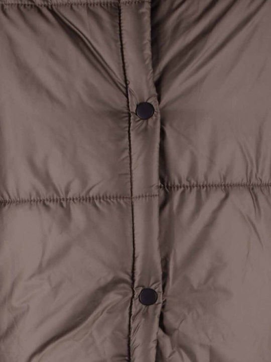 Women's Long Lifestyle Jacket for Winter Gray
