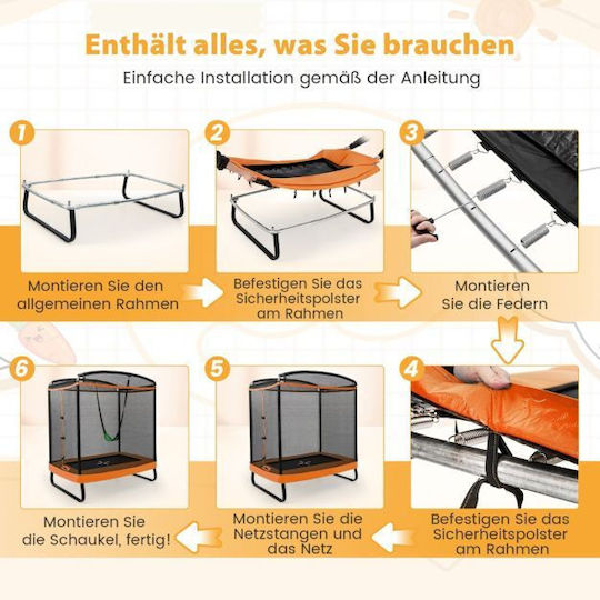 Costway Trampolin Kinder Durchmesser 190cm mit Netz