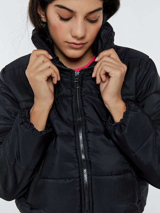 Women's Short Lifestyle Jacket for Winter Khaki