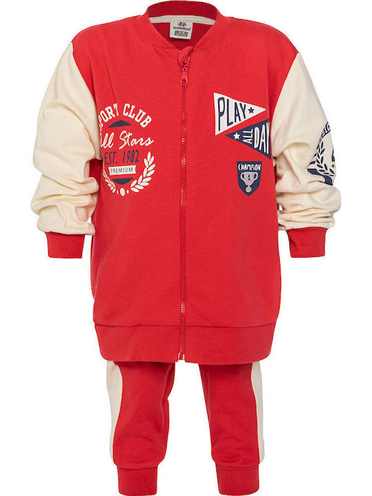Kid Clothing Set 2pcs Jacket + Sweatpants Red Red Kid Clothing Set 2pcs Jacket + Sweatpants Red Red