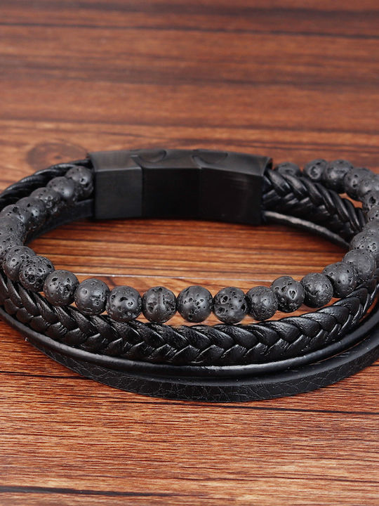 Legend Accessories Ανδρικό Βραχιόλι από Δέρμα 23cm