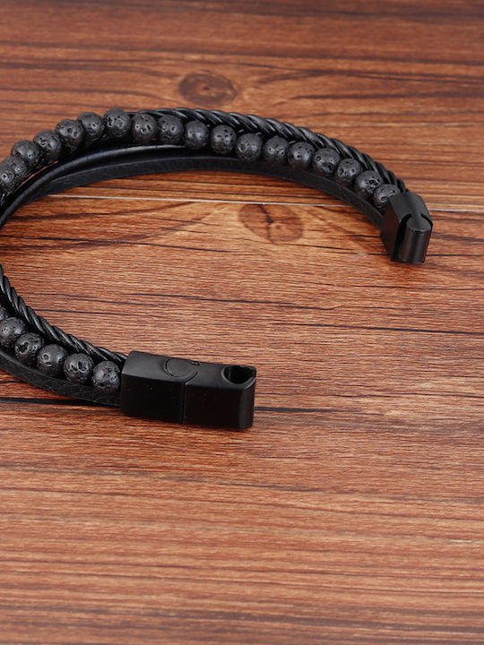 Legend Accessories Ανδρικό Βραχιόλι από Δέρμα 23cm