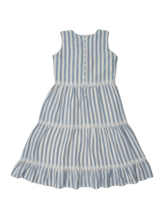 Rochie cu Dungi pentru Copii, Cărămiziu