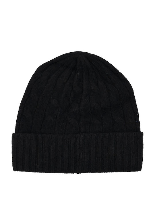 Ralph Lauren Beanie Unisex Σκούφος Πλεκτός σε Μαύρο χρώμα