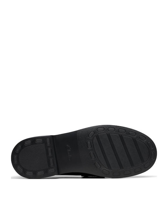 Edge Leather Women's Loafers in Black Color