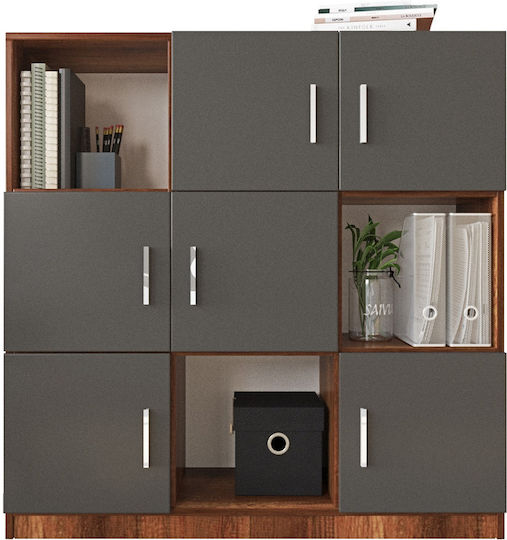 Bibliotecă Eltham Baroque Antracit 119.9x37.6x121.8 cm
