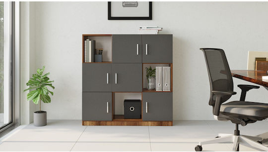 Bibliotecă Eltham Baroque Antracit 119.9x37.6x121.8 cm
